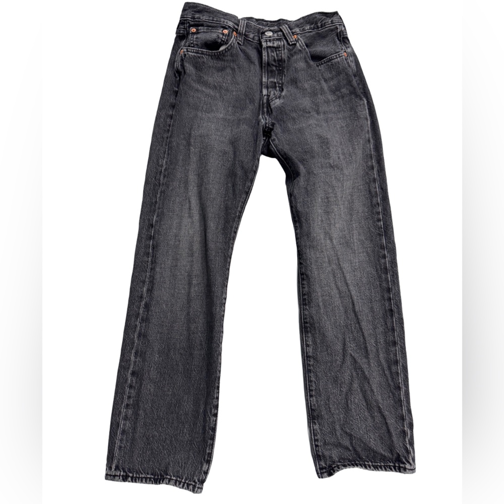 pair of Levi's 501 Original Fit jeans in a black or charcoal wash, size W29 L28
